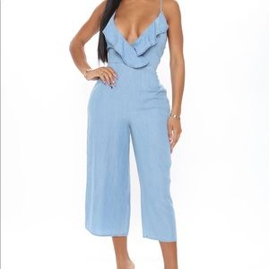 Blue jumpsuit